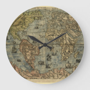 Ferando Berteli (Fernando Bertelli) Weltkarte 1565 Große Wanduhr