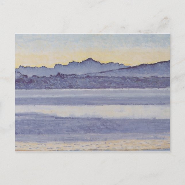 Ferdinand Hodler - Genfersee mit Mont Blanc Postkarte (Vorderseite)