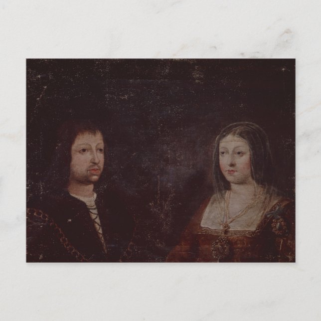 Ferdinand II von Aragon und Isabella I von Kastili Postkarte (Vorderseite)