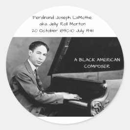 Ferdinand Joseph LaMothe, alias Jelly Roll Morton Runder Aufkleber