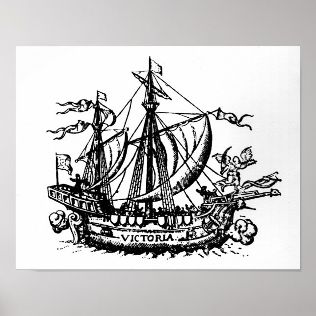 Ferdinand Magellans Schiff "Victoria" Poster (Vorne)