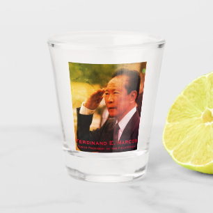 Ferdinand Marcos, zehnter Präsident der Philippine Schnapsglas