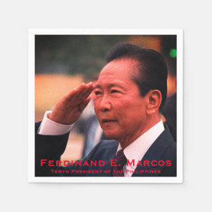 Ferdinand Marcos, zehnter Präsident der Philippine Serviette