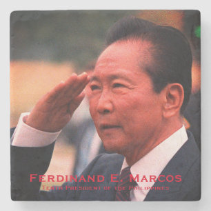 Ferdinand Marcos, zehnter Präsident der Philippine Steinuntersetzer