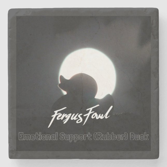 FergusFowl ES(R)D Stone-Untersetzer Steinuntersetzer (Vorderseite)