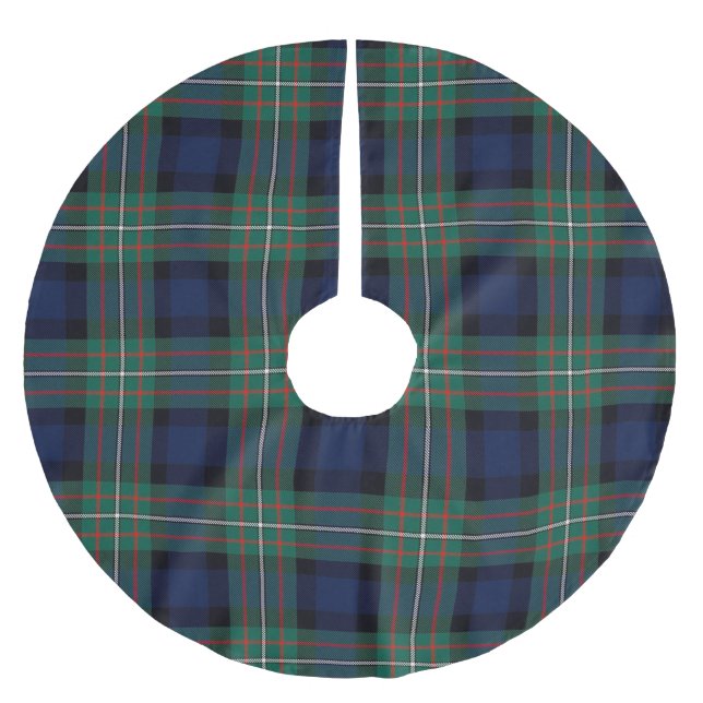Ferguson Clan Tartan Christmas Tree Skirt, Polyester Weihnachtsbaumdecke (Vorderseite)