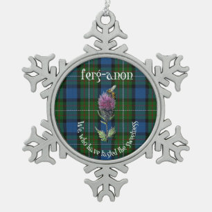 Ferguson-Clan-Weihnachtsschmuck Zinnschneeflocke Schneeflocken Zinn-Ornament