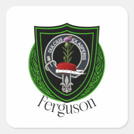 Ferguson schottisches Clan-Wappen Quadratischer Aufkleber