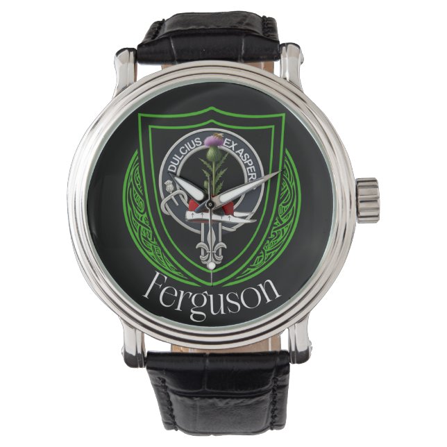 Ferguson Scottish Clan Crest Armbanduhr (Vorderseite)