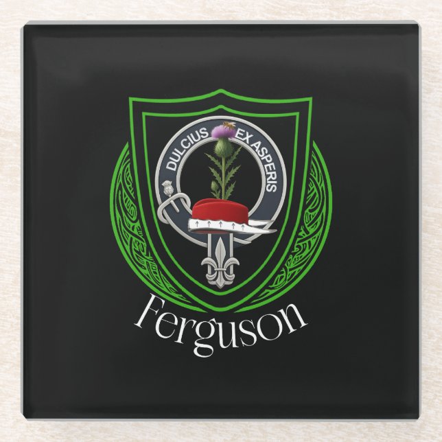 Ferguson Scottish Clan Crest Glasuntersetzer (Vorderseite)