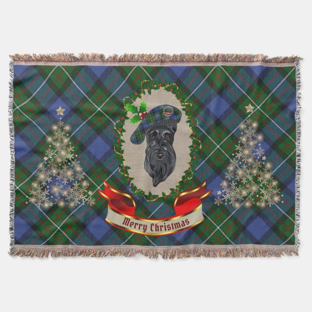 Fergusson Scottie Dog Christmas Throw Blanket Decke (Vorderseite)