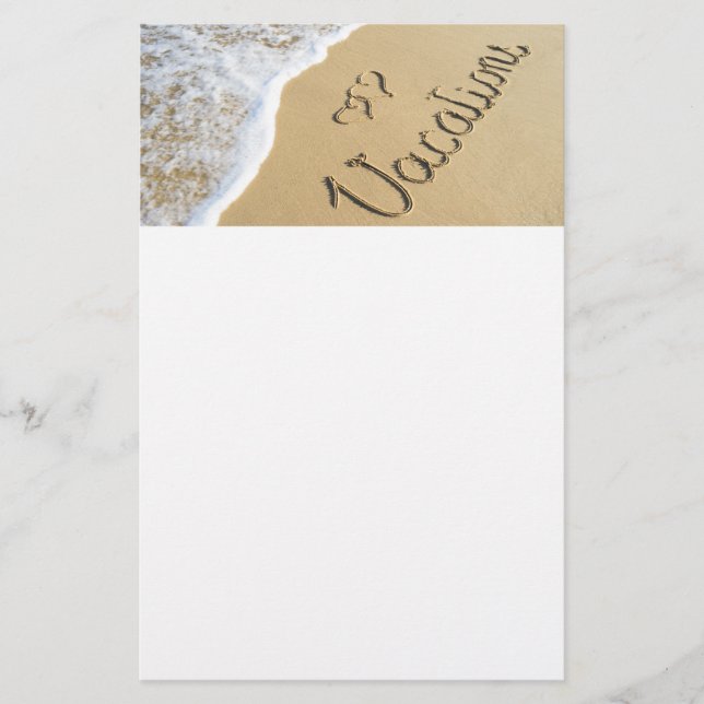 Ferien auf Strandschild Flyer (Vorne)