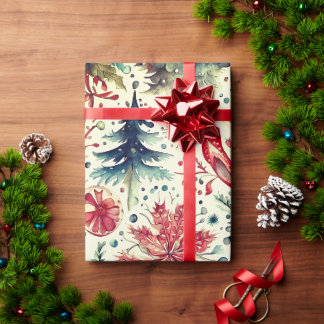 Ferien Bäume Winterurlaub Geschenkpapier