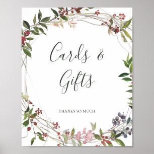 Ferien Chic Botanisch   Weiße Karten und Geschenke Poster