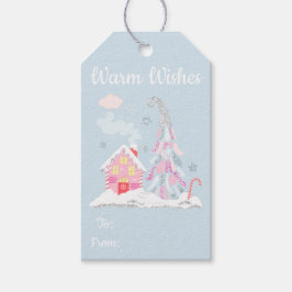 Ferien Glitzer Winter Wonderland Geschenkanhänger