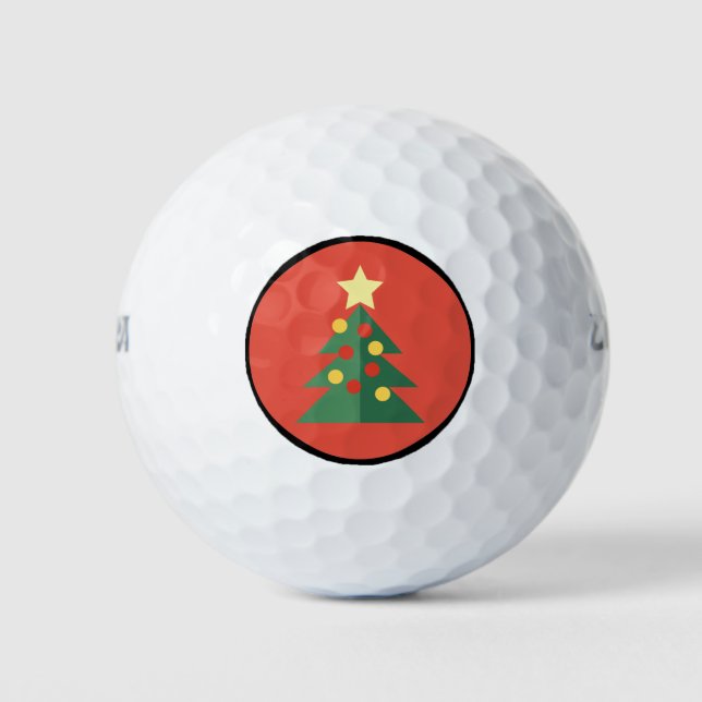 Ferien Golf Balls / Weihnachtsbaumdesign Golfball (Vorderseite)
