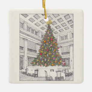 Ferien im Walnusszimmer im Marshall Field Keramikornament