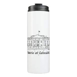 Ferien im Weißen Haus Zeichnend Urlaub Kunst, Dich Thermosbecher