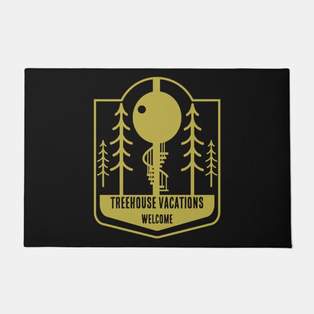 Ferien in Treehouse Fußmatte (Vorderseite)