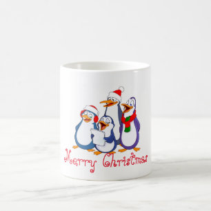 Ferien Keramik Tasse Merry Penguins