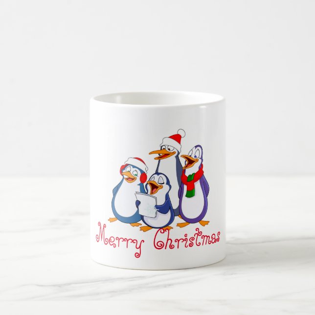 Ferien Keramik Tasse Merry Penguins (Mittel)