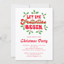 Ferien Lass Die Festlichkeiten Beginnen Sie das Pa Einladung