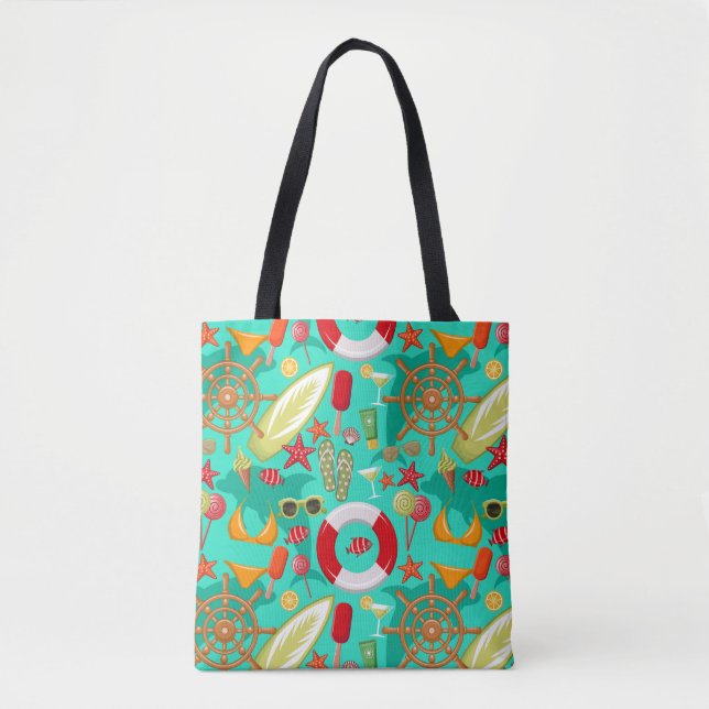 Ferien Sommerstrand Muster Tasche (Vorderseite)