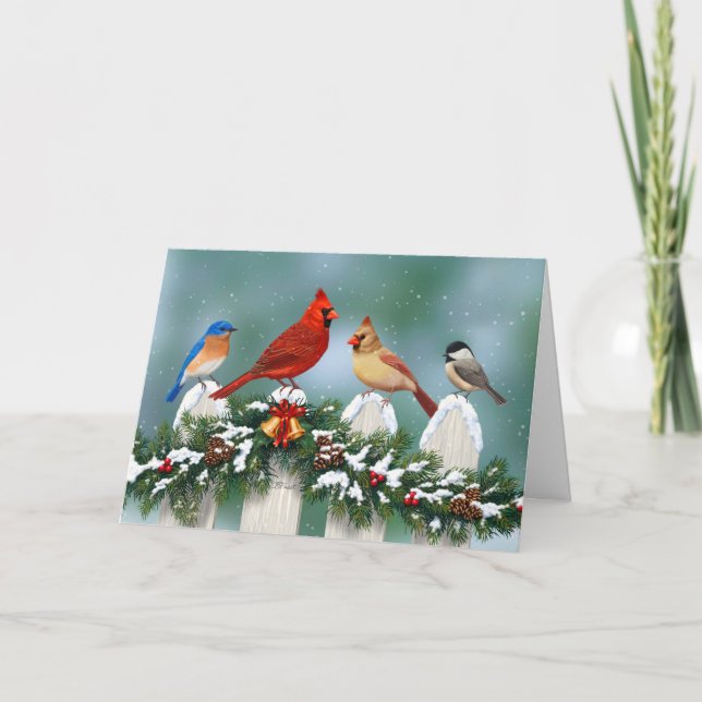 Ferien- und Weihnachtsgebären Feiertagskarte (Vorderseite)