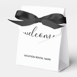 Ferien Vermietung Weiße Willkommensbox Geschenkschachtel