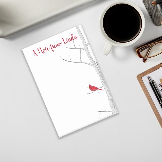 Ferien Winter Roter Kardinal Rustikale Natur Custo Post-it Klebezettel (Von Creator hochgeladen)