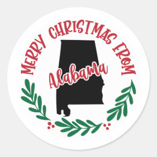 Ferienaufkleber aus Alabama Runder Aufkleber