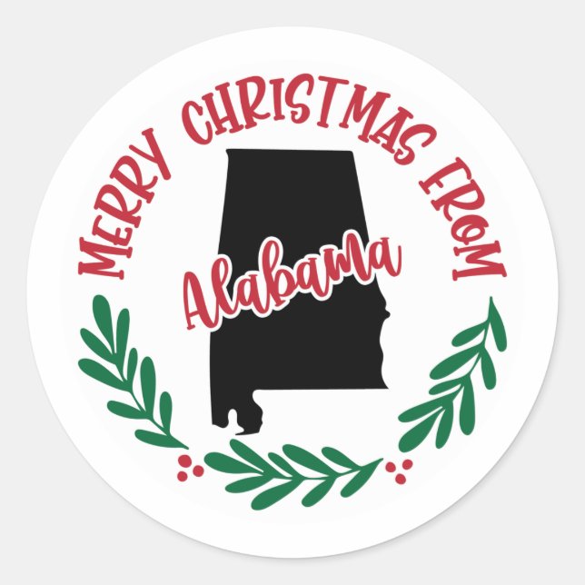 Ferienaufkleber aus Alabama Runder Aufkleber (Vorderseite)