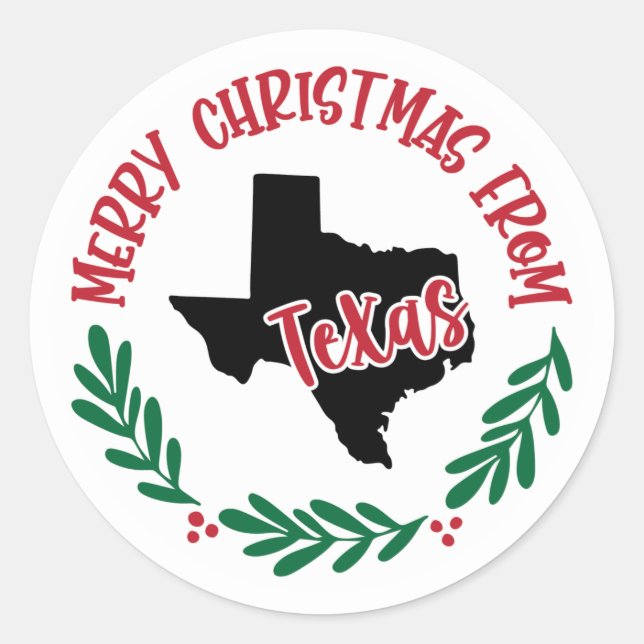Ferienaufkleber aus Texas Runder Aufkleber (Vorderseite)