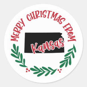 Ferienaufkleber von Kansas Runder Aufkleber