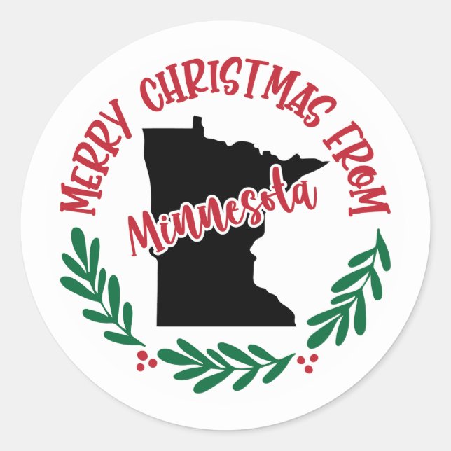 Ferienaufkleber von Minnesota Runder Aufkleber (Vorderseite)