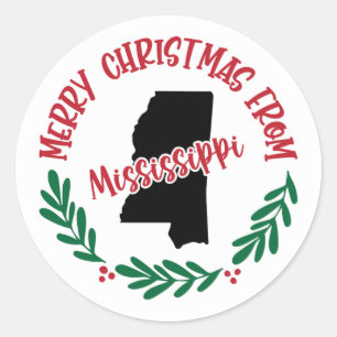 Ferienaufkleber von Mississippi Runder Aufkleber