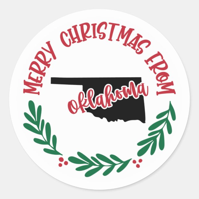 Ferienaufkleber von Oklahoma Runder Aufkleber (Vorderseite)