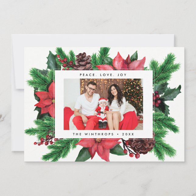 FERIENFOTOKARTE | Minimal Modern Pine Weihnachten (Vorderseite)