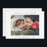 FERIENFOTOKARTE | Minimal Modern Snow Weihnachten<br><div class="desc">Mit der Minimal Modern Snow Weihnachtskarte erwecken Sie in dieser Urlaubssaison einen bleibenden Eindruck. Diese Karte zeichnet sich durch ein modernes,  sauberes Design aus,  das Ihr perfektes Foto für Ihren Urlaub bietet. Verpassen Sie nicht die koordinierende Minimal Modern Snow Weihnachtskollektion im Shop "Lieber schön".</div>