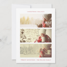 FERIENFOTOKARTE | Modern Minimal Red Christmas Feiertagskarte