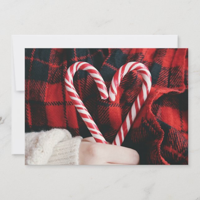 FERIENFOTOKARTE | Weihnachtskandinchen Feiertagskarte (Vorderseite)