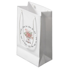 Ferienglocke mit Poinsettia Geschenktasche - Klein Kleine Geschenktüte
