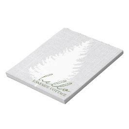 Ferienhaus Cabin Airbnb Tree Woven Gray Notizblock