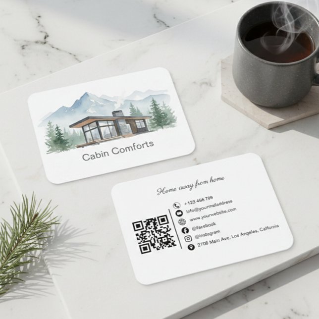 Ferienhaus Cottage Mountain QR-Code  Visitenkarte (Von Creator hochgeladen)