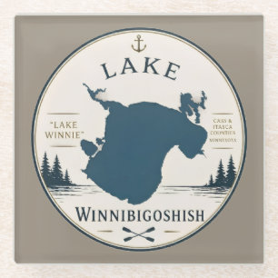 Ferienhaus-Dekoration & Souvenirs Lake Winnibigosh Glasuntersetzer
