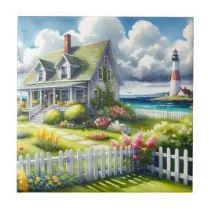 Ferienhaus mit Blick auf den Leuchtturm Fliese