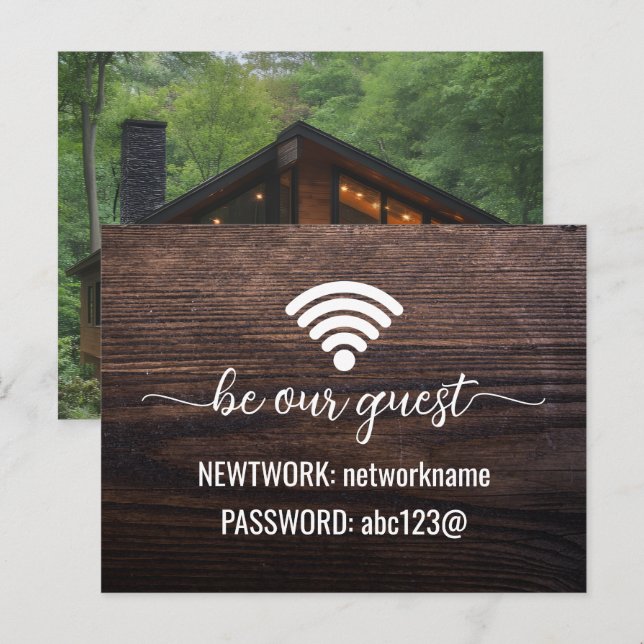 Ferienhäuser Rustikal WLAN Karten (Vorne/Hinten)