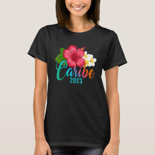 Ferienkaribe Tropischer Hibiskus Blume T-Shirt