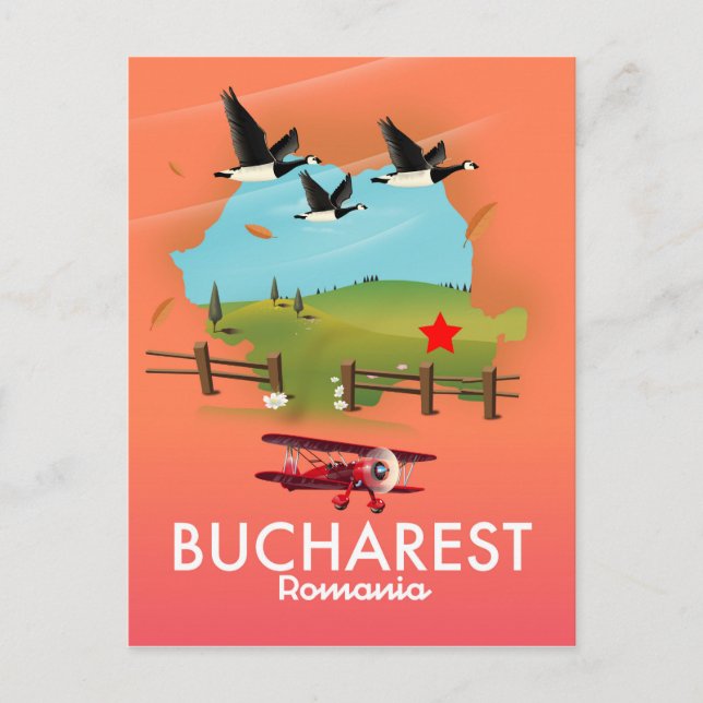 Ferienkarte für Bukarest Rumänien Postkarte (Vorderseite)