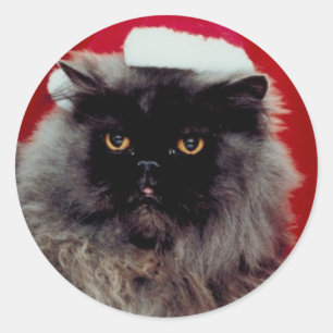 Ferienkatze Runder Aufkleber